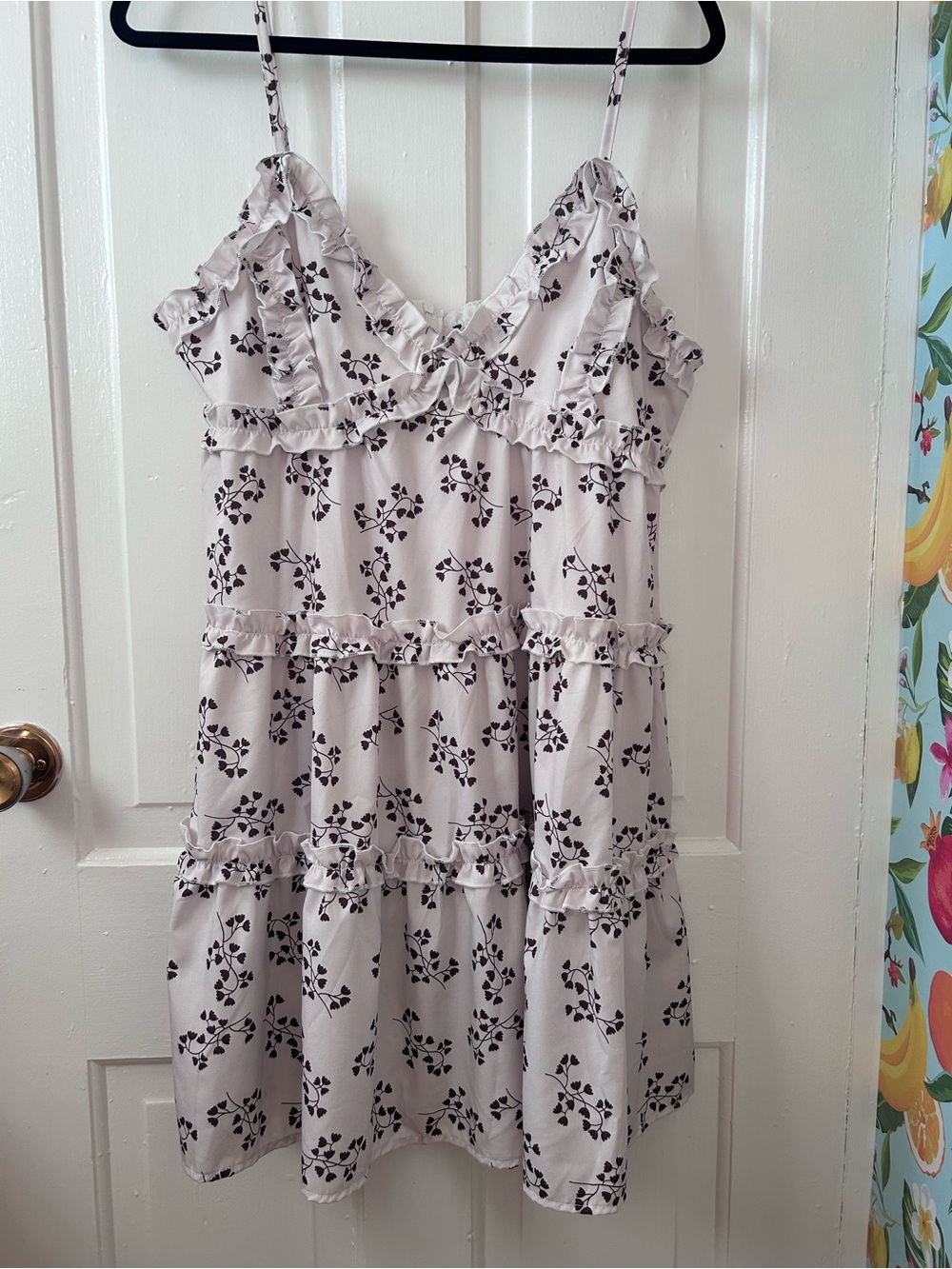 Caelen/Cezele Tiered Ruffle Floral Cami Mini Dress XL
